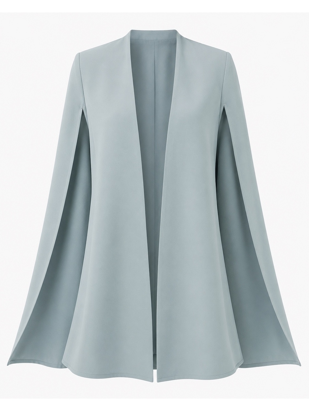 Women’s Aqua Cape Blazer Size Small/4 Open Front Elegant Jacket - Picture 3 of 9